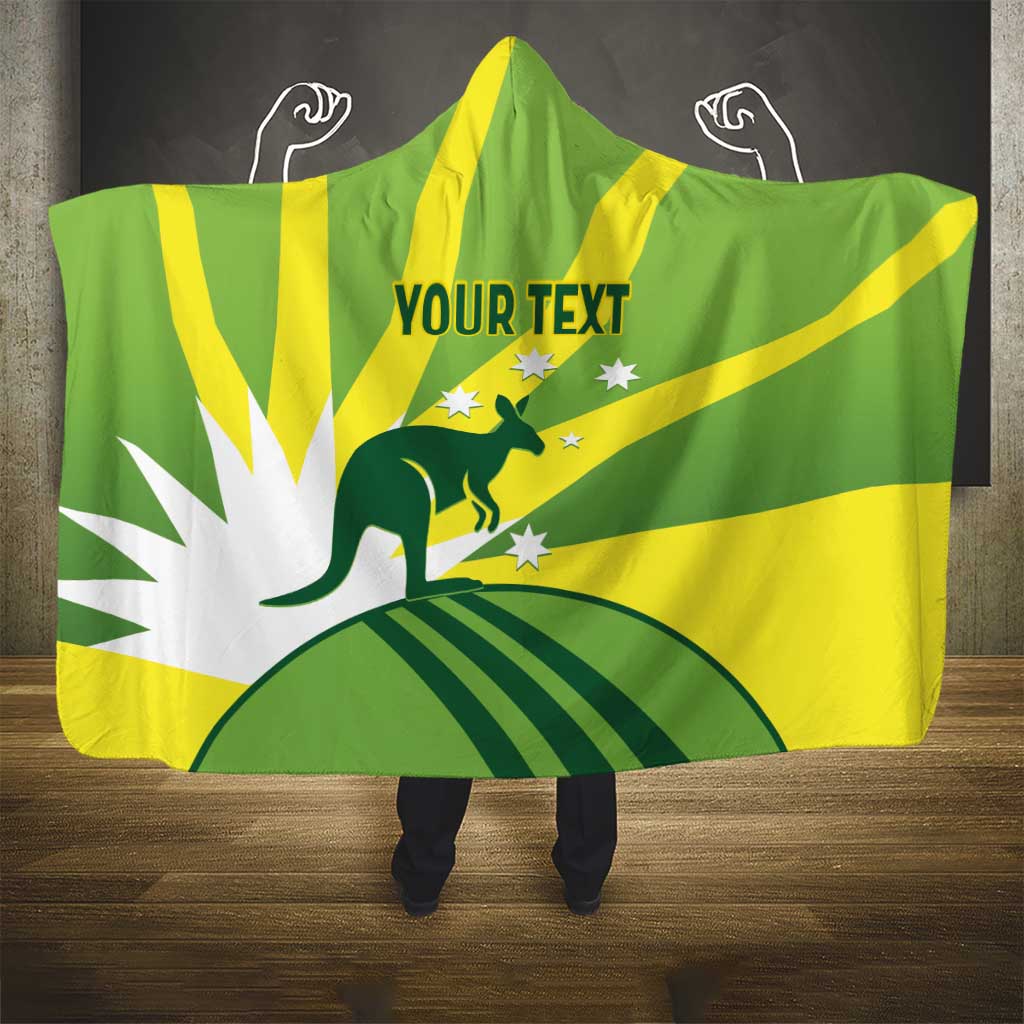 Custom Australia Cricket Hooded Blanket Go Champions Aussies