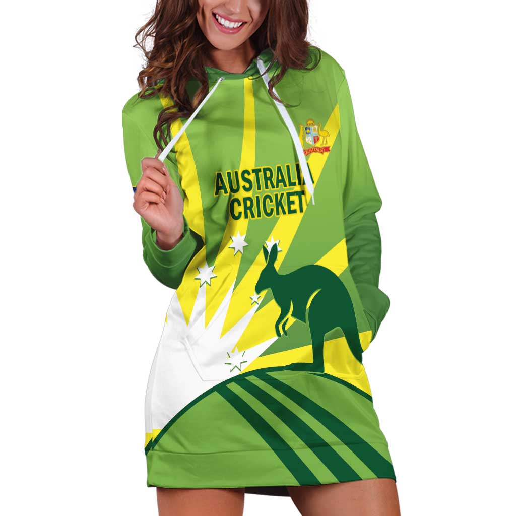 Custom Australia Cricket Hoodie Dress Go Champions Aussies - Vibe Hoodie Shop