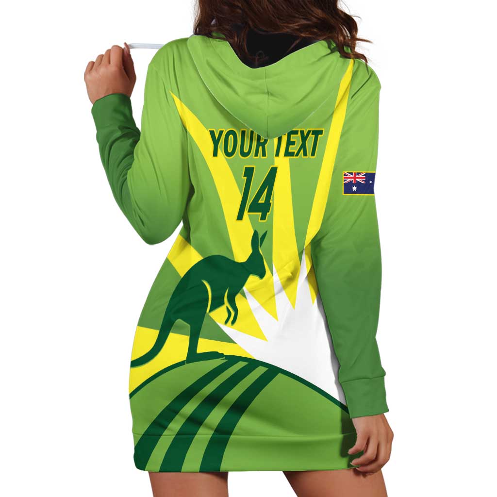 Custom Australia Cricket Hoodie Dress Go Champions Aussies - Vibe Hoodie Shop