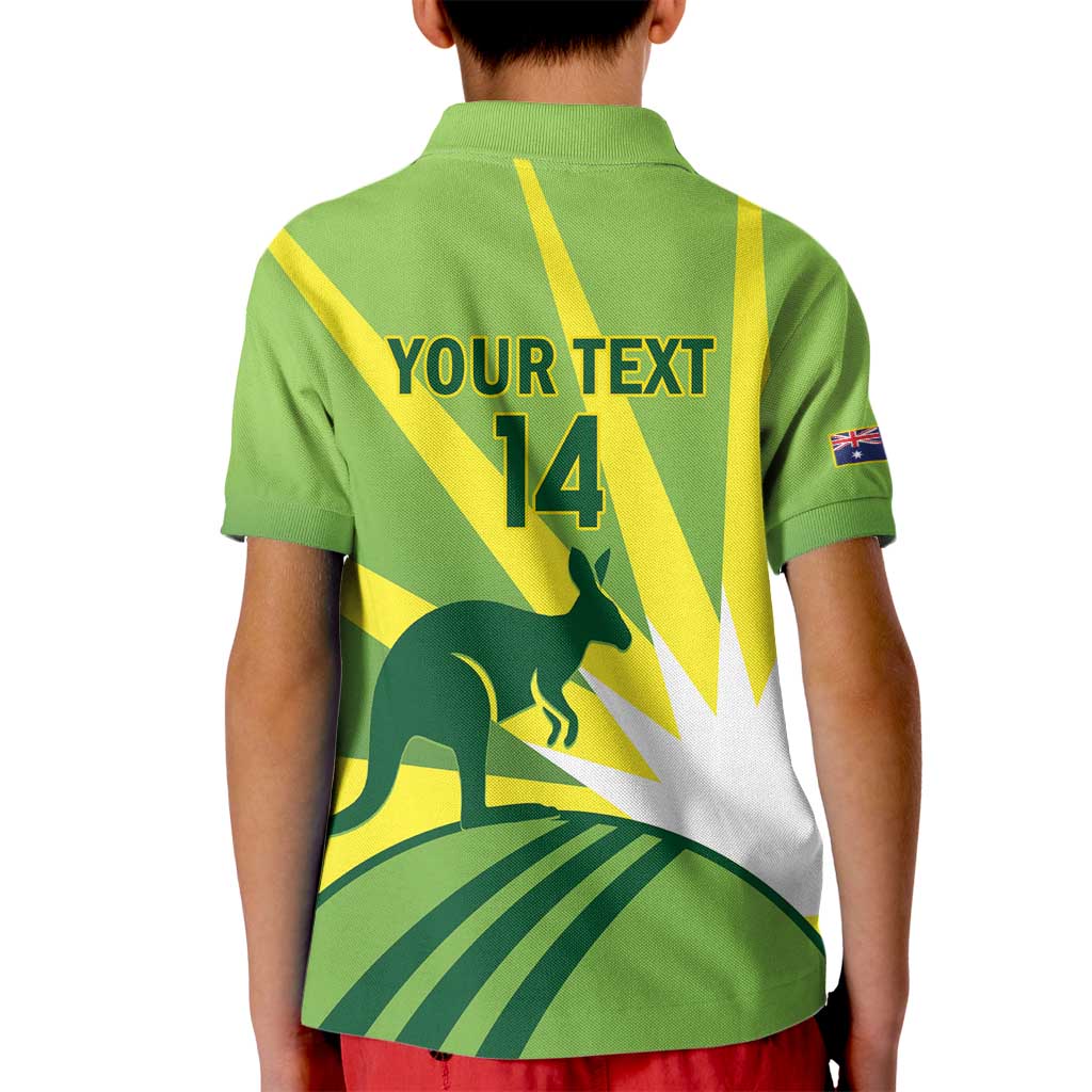 Custom Australia Cricket Kid Polo Shirt Go Champions Aussies - Vibe Hoodie Shop