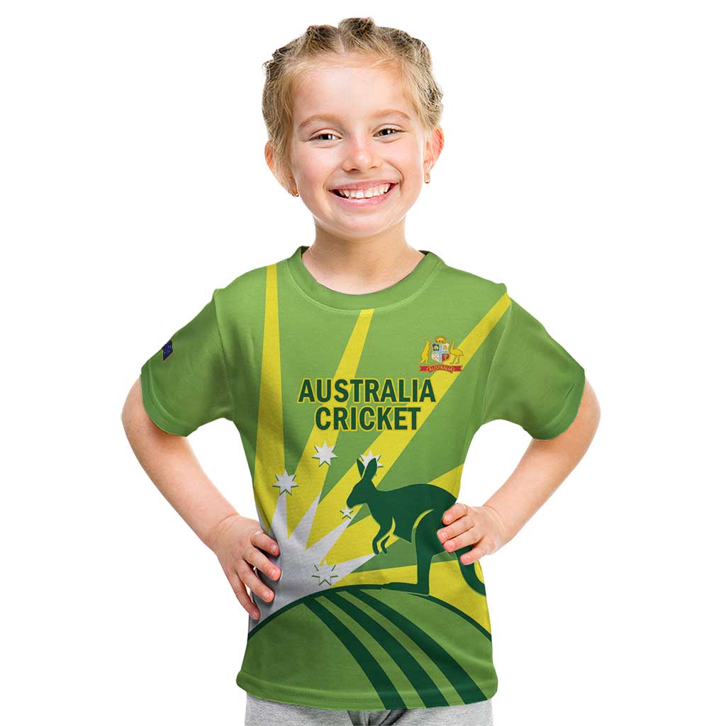 Custom Australia Cricket Kid T Shirt Go Champions Aussies - Vibe Hoodie Shop