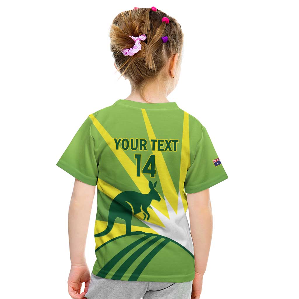 Custom Australia Cricket Kid T Shirt Go Champions Aussies - Vibe Hoodie Shop