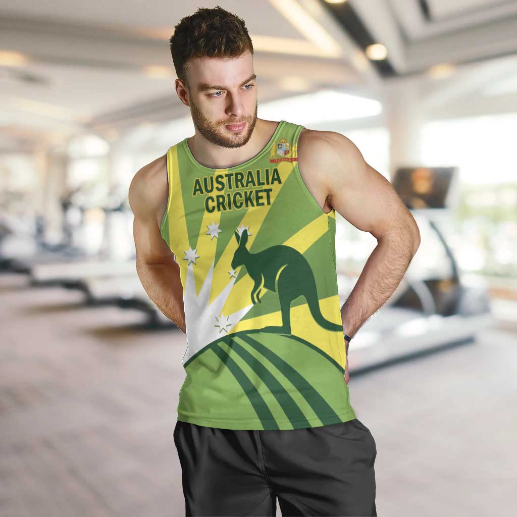 Custom Australia Cricket Men Tank Top Go Champions Aussies - Vibe Hoodie Shop