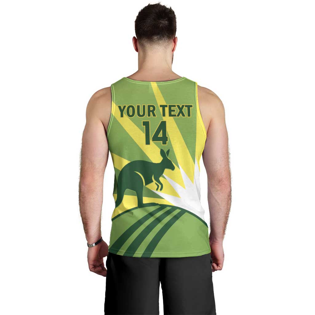 Custom Australia Cricket Men Tank Top Go Champions Aussies - Vibe Hoodie Shop