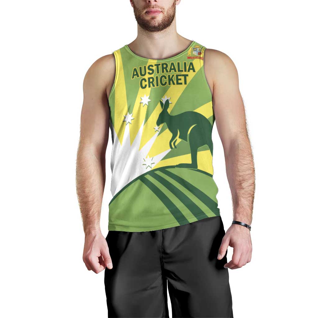 Custom Australia Cricket Men Tank Top Go Champions Aussies - Vibe Hoodie Shop