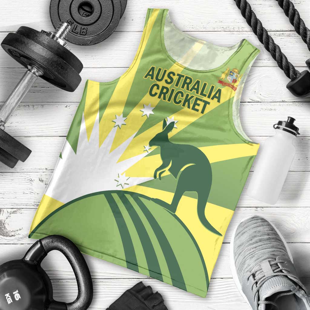 Custom Australia Cricket Men Tank Top Go Champions Aussies - Vibe Hoodie Shop