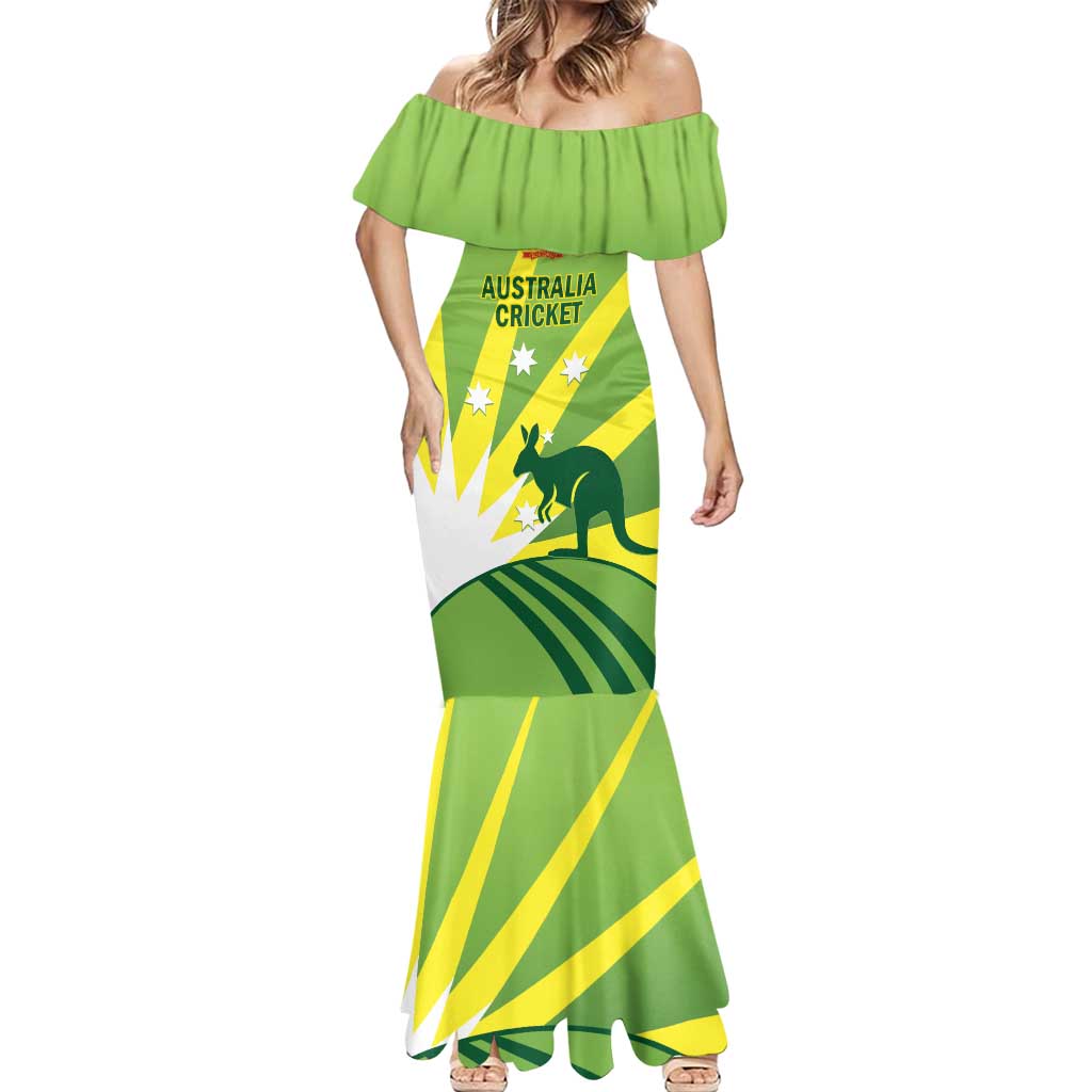 Custom Australia Cricket Mermaid Dress Go Champions Aussies