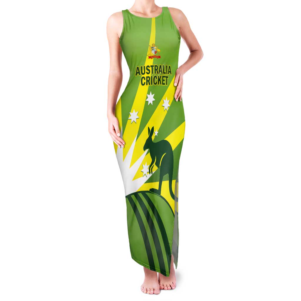 Custom Australia Cricket Tank Maxi Dress Go Champions Aussies