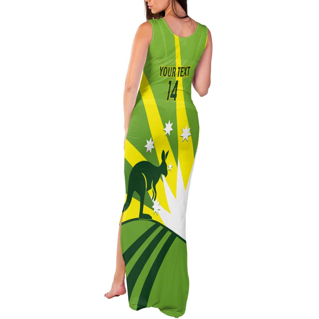 Custom Australia Cricket Tank Maxi Dress Go Champions Aussies