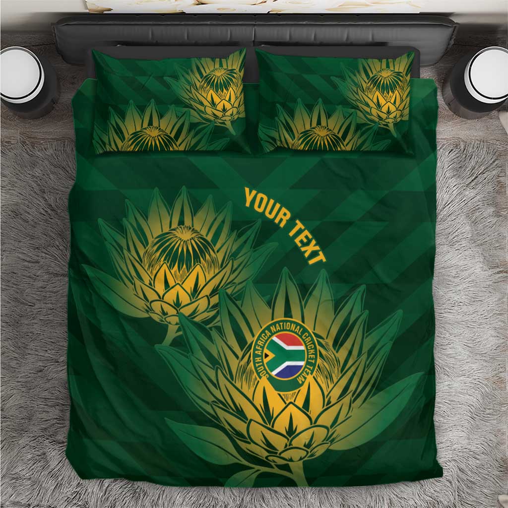 Custom South Africa Cricket Bedding Set Go Champions Proteas - Vibe Hoodie Shop
