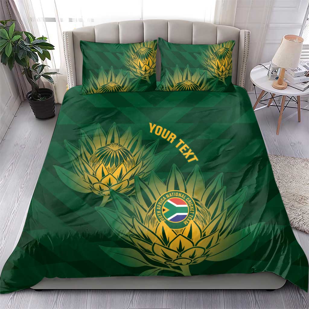 Custom South Africa Cricket Bedding Set Go Champions Proteas - Vibe Hoodie Shop