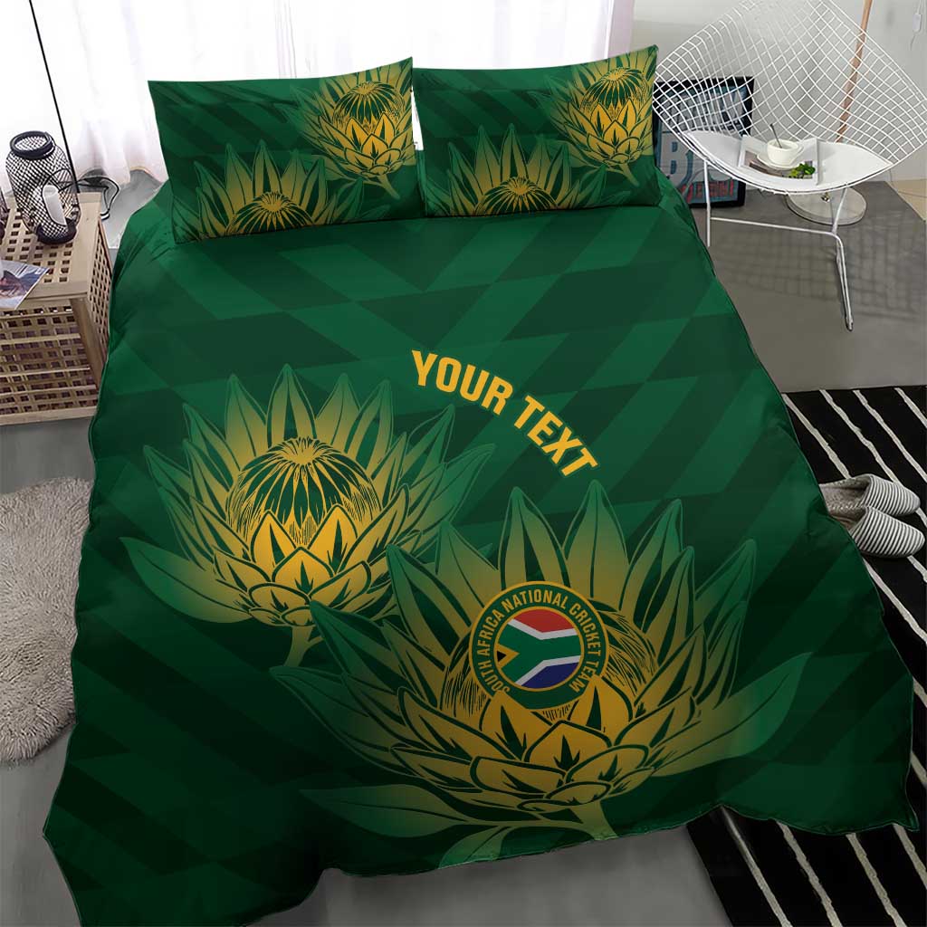 Custom South Africa Cricket Bedding Set Go Champions Proteas - Vibe Hoodie Shop