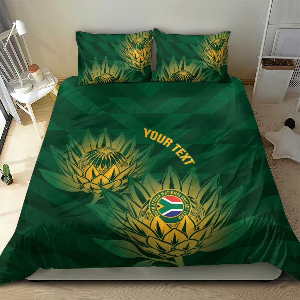 Custom South Africa Cricket Bedding Set Go Champions Proteas - Vibe Hoodie Shop
