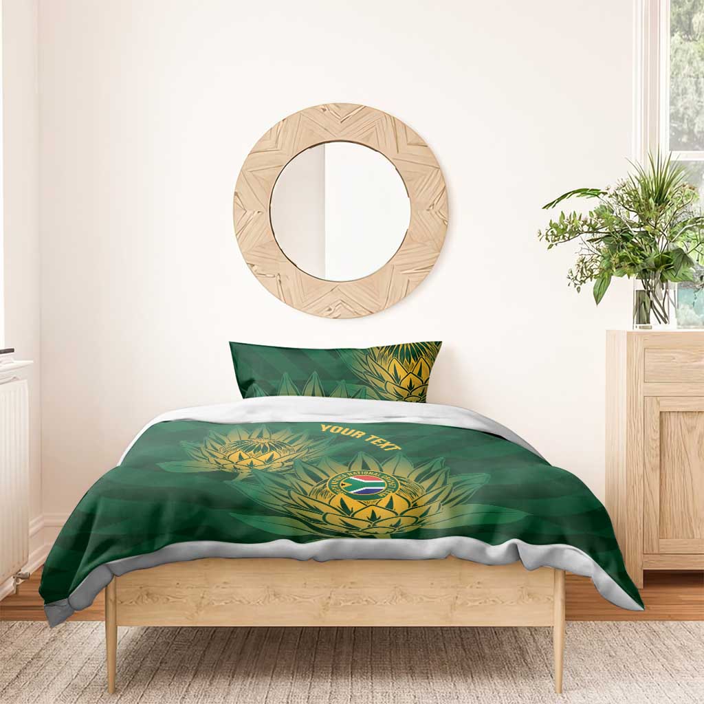 Custom South Africa Cricket Bedding Set Go Champions Proteas - Vibe Hoodie Shop
