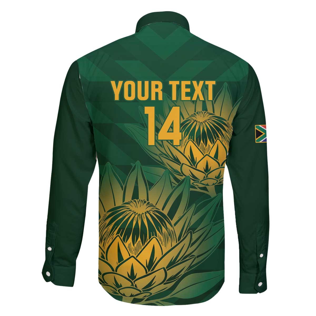 Custom South Africa Cricket Family Matching Off The Shoulder Long Sleeve Dress and Hawaiian Shirt Go Champions Proteas