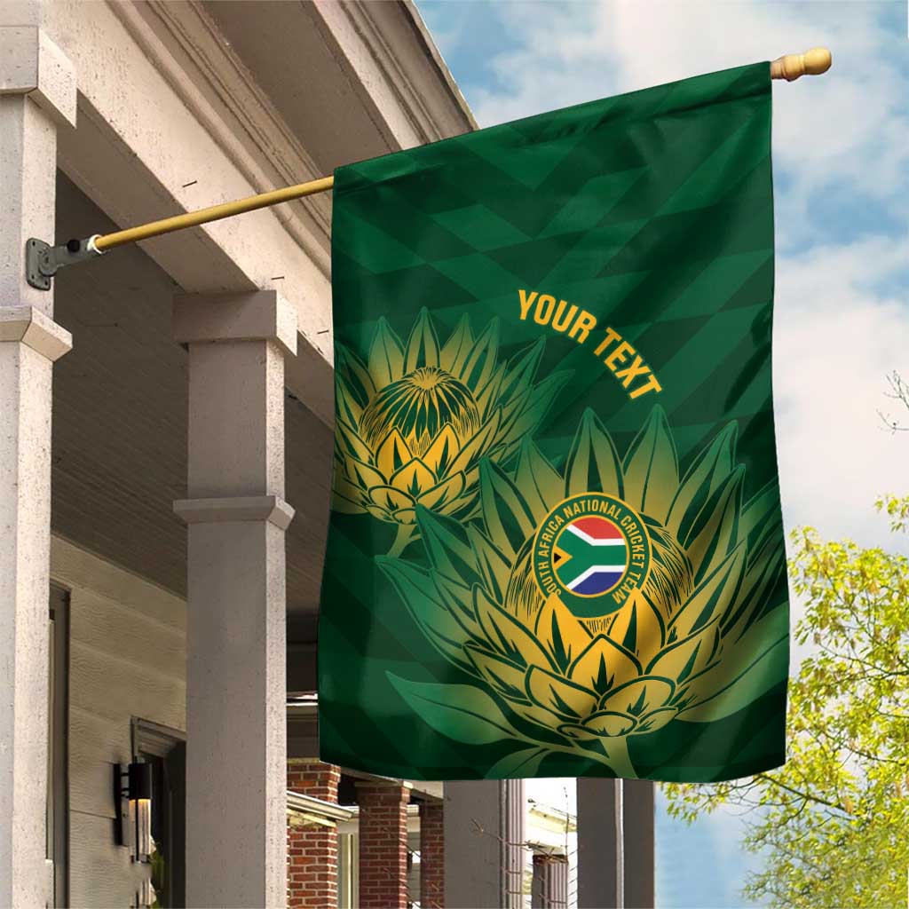 Custom South Africa Cricket Garden Flag Go Champions Proteas - Vibe Hoodie Shop