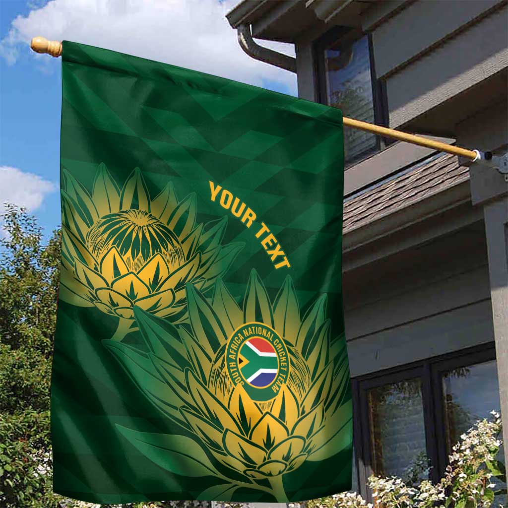 Custom South Africa Cricket Garden Flag Go Champions Proteas - Vibe Hoodie Shop
