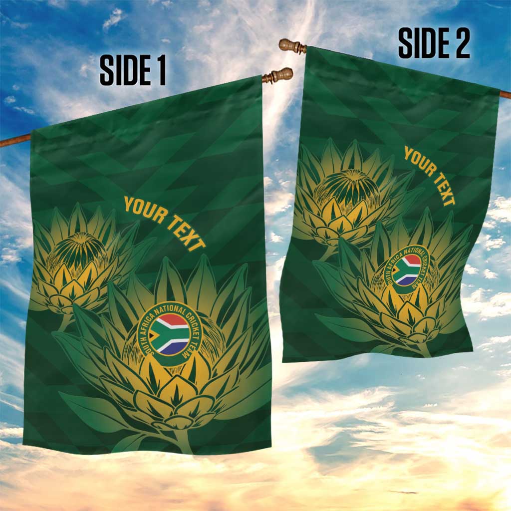 Custom South Africa Cricket Garden Flag Go Champions Proteas - Vibe Hoodie Shop