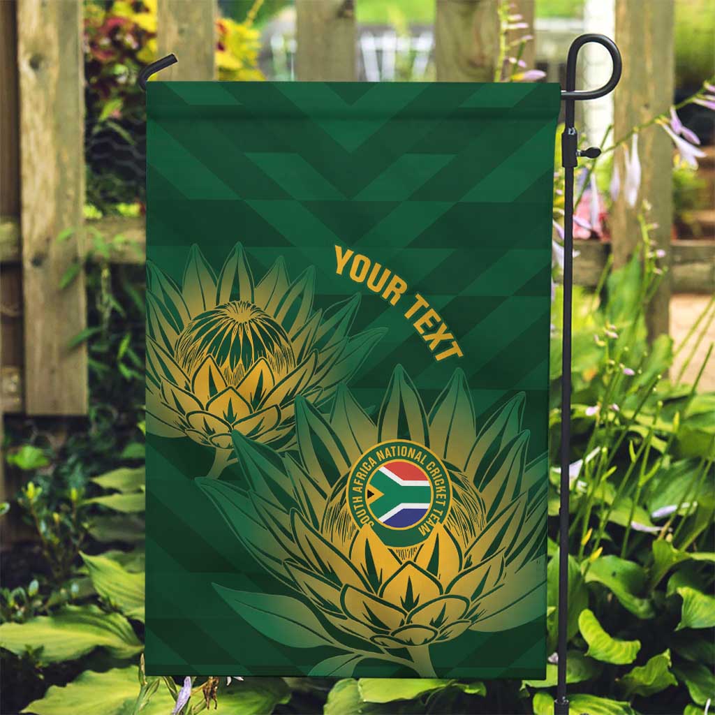 Custom South Africa Cricket Garden Flag Go Champions Proteas - Vibe Hoodie Shop
