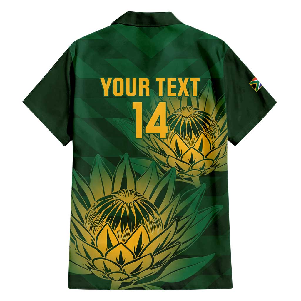 Custom South Africa Cricket Hawaiian Shirt Go Champions Proteas - Vibe Hoodie Shop