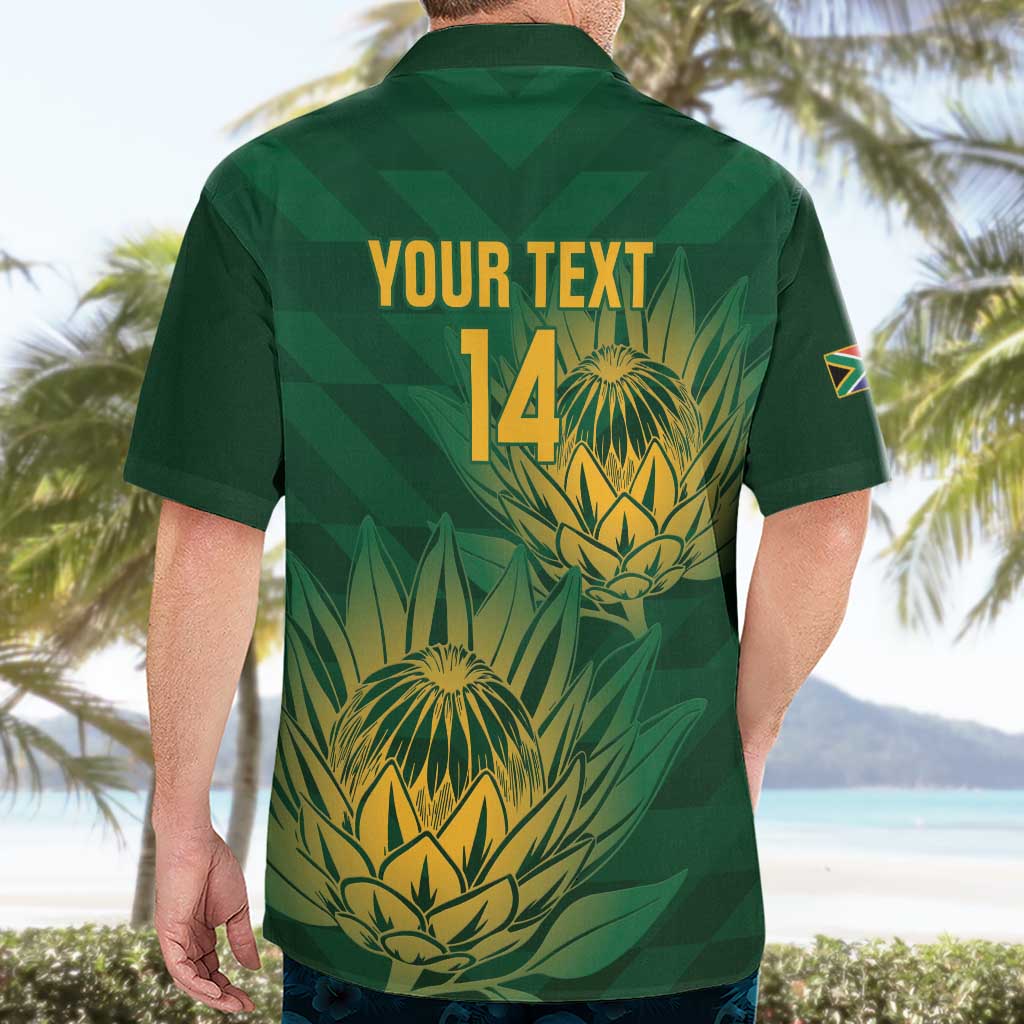 Custom South Africa Cricket Hawaiian Shirt Go Champions Proteas - Vibe Hoodie Shop