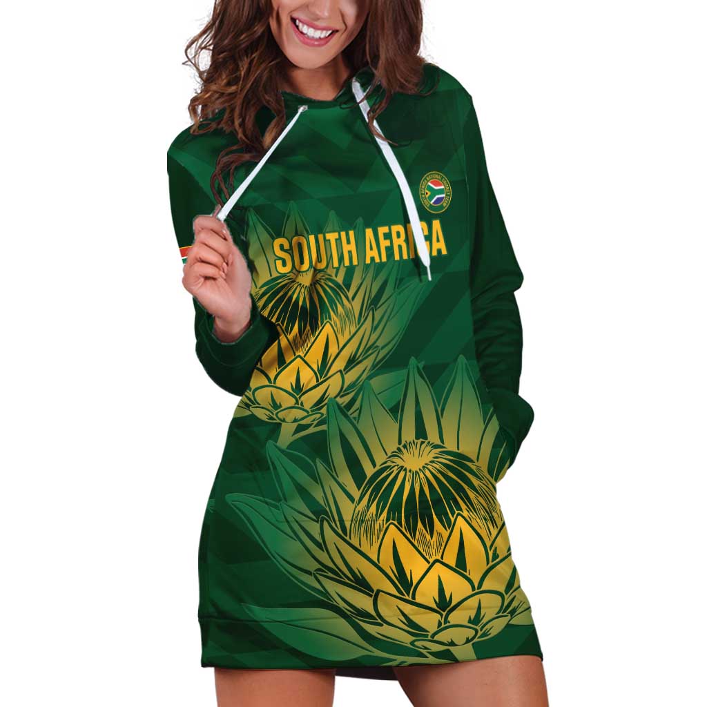 Custom South Africa Cricket Hoodie Dress Go Champions Proteas - Vibe Hoodie Shop