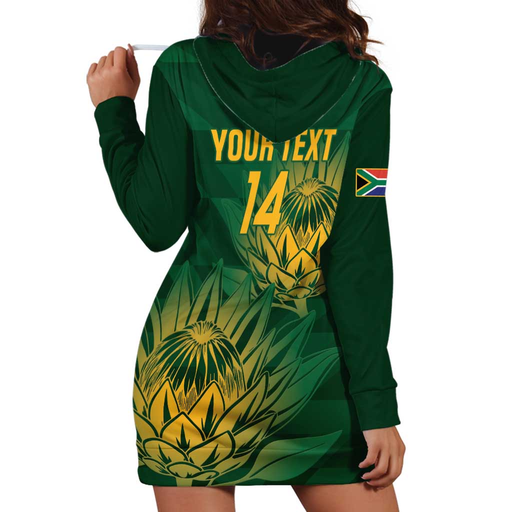 Custom South Africa Cricket Hoodie Dress Go Champions Proteas - Vibe Hoodie Shop