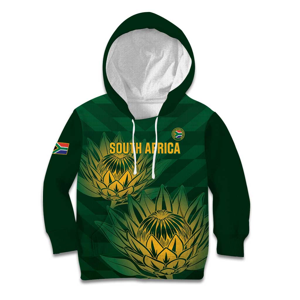 Custom South Africa Cricket Kid Hoodie Go Champions Proteas - Vibe Hoodie Shop