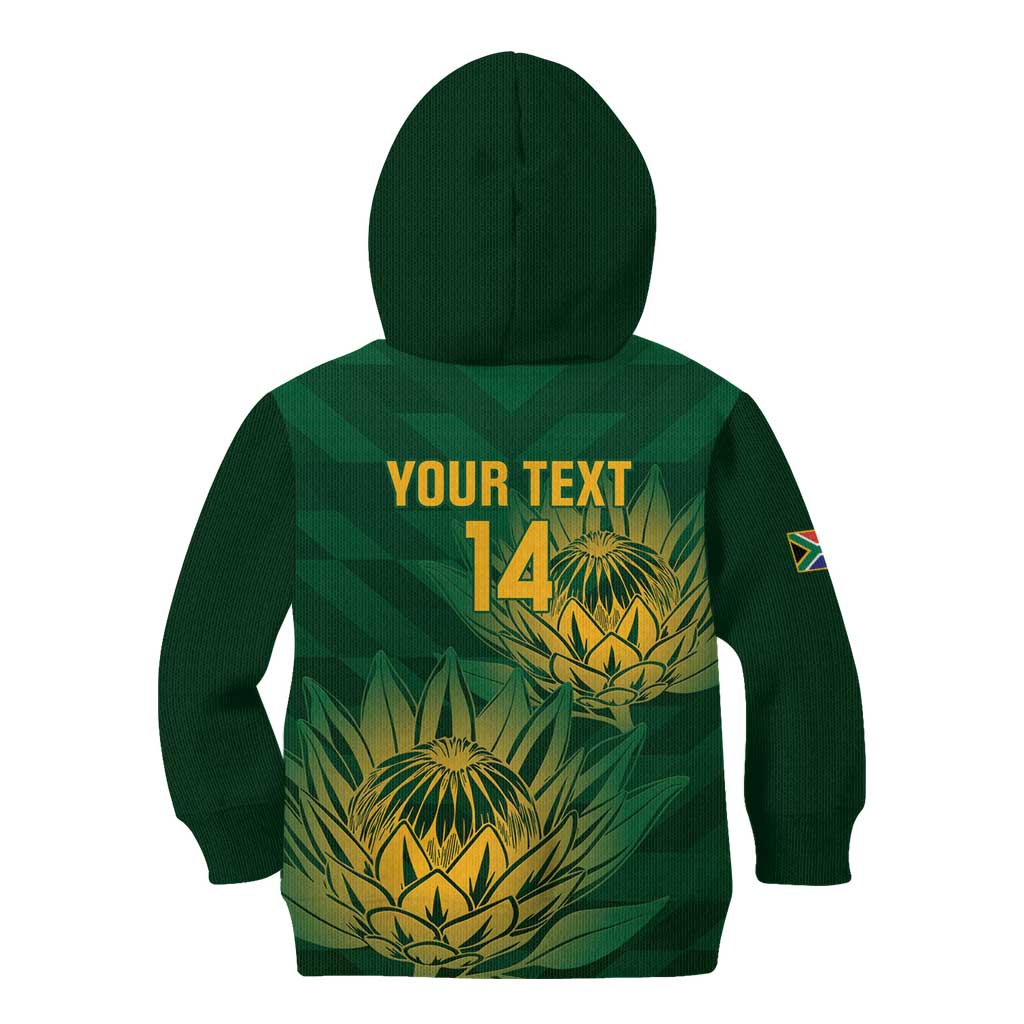 Custom South Africa Cricket Kid Hoodie Go Champions Proteas - Vibe Hoodie Shop