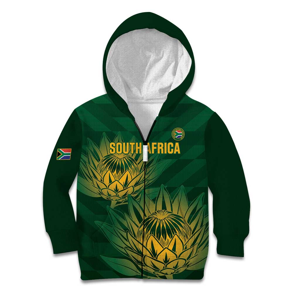 Custom South Africa Cricket Kid Hoodie Go Champions Proteas - Vibe Hoodie Shop