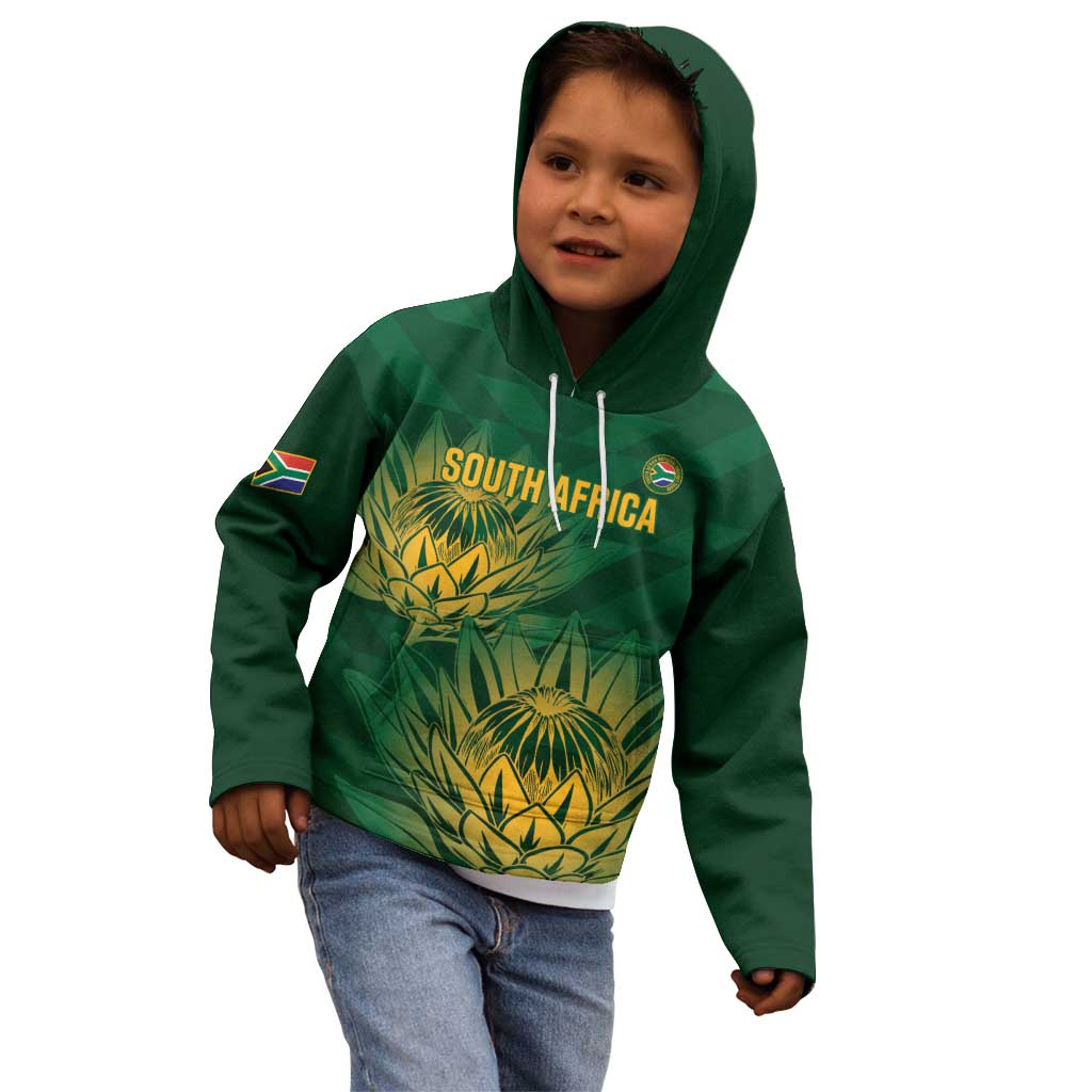 Custom South Africa Cricket Kid Hoodie Go Champions Proteas - Vibe Hoodie Shop