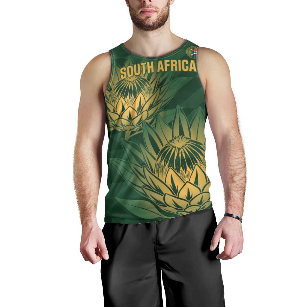 Custom South Africa Cricket Men Tank Top Go Champions Proteas - Vibe Hoodie Shop