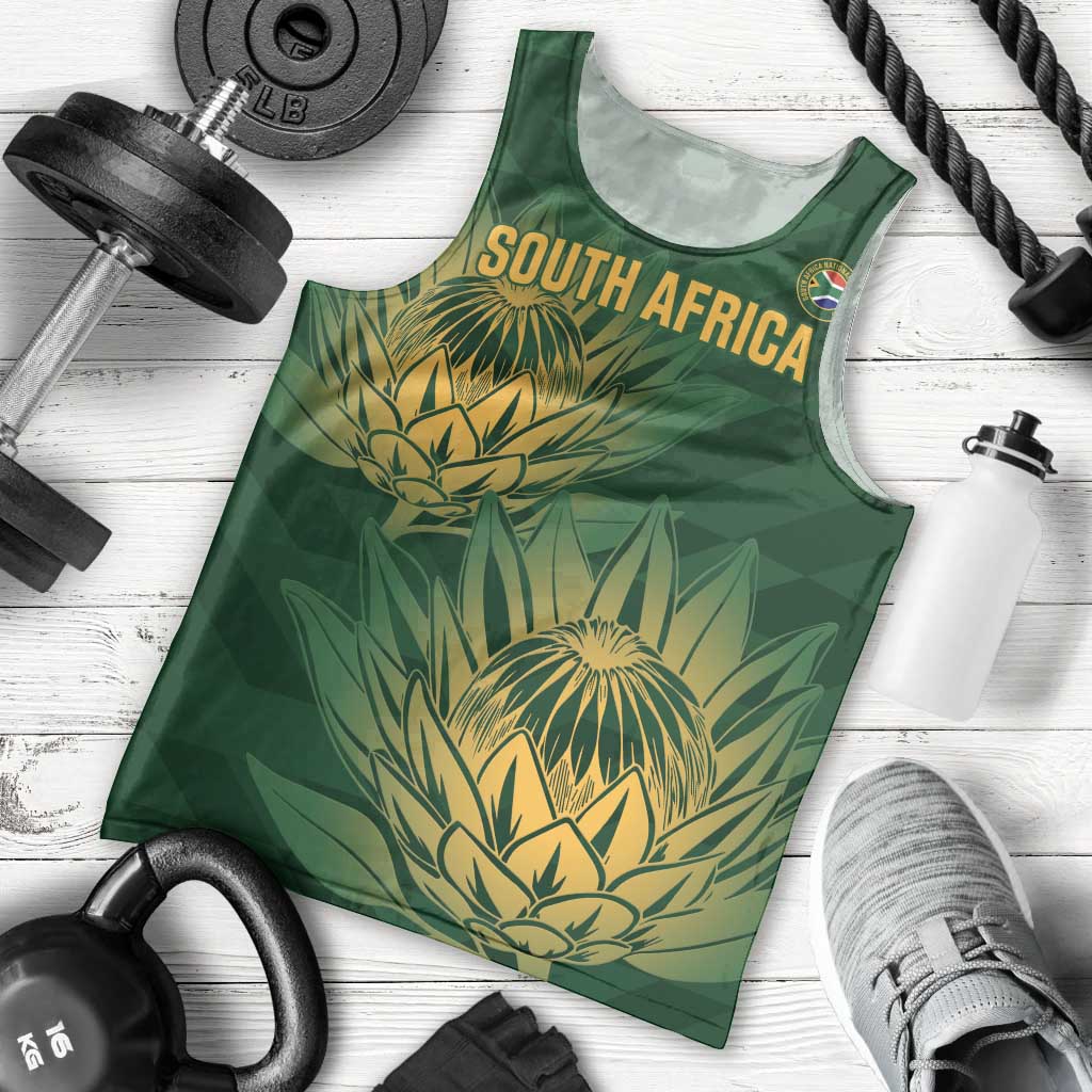 Custom South Africa Cricket Men Tank Top Go Champions Proteas - Vibe Hoodie Shop