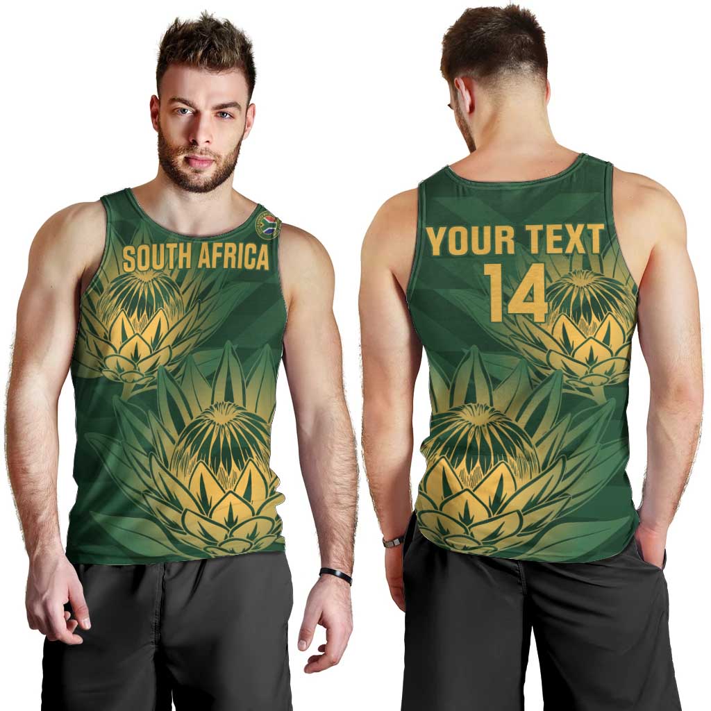 Custom South Africa Cricket Men Tank Top Go Champions Proteas - Vibe Hoodie Shop