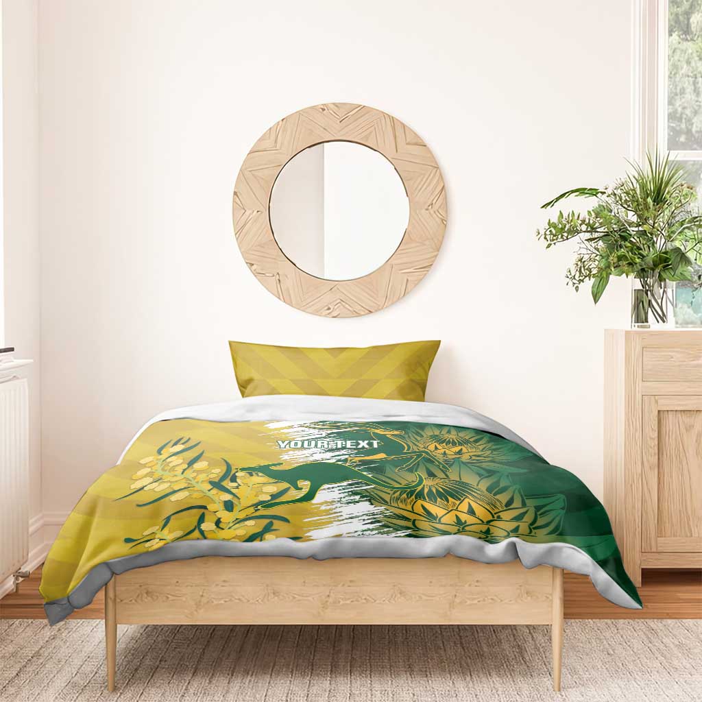 Custom Australia And South Africa Cricket Bedding Set Aussies Proteas Together - Vibe Hoodie Shop