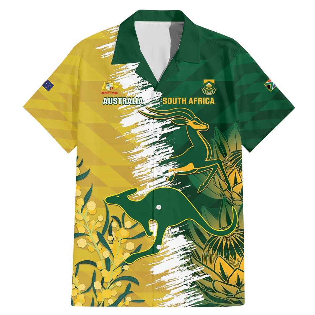 Custom Australia And South Africa Cricket Family Matching Mermaid Dress and Hawaiian Shirt Aussies Proteas Together