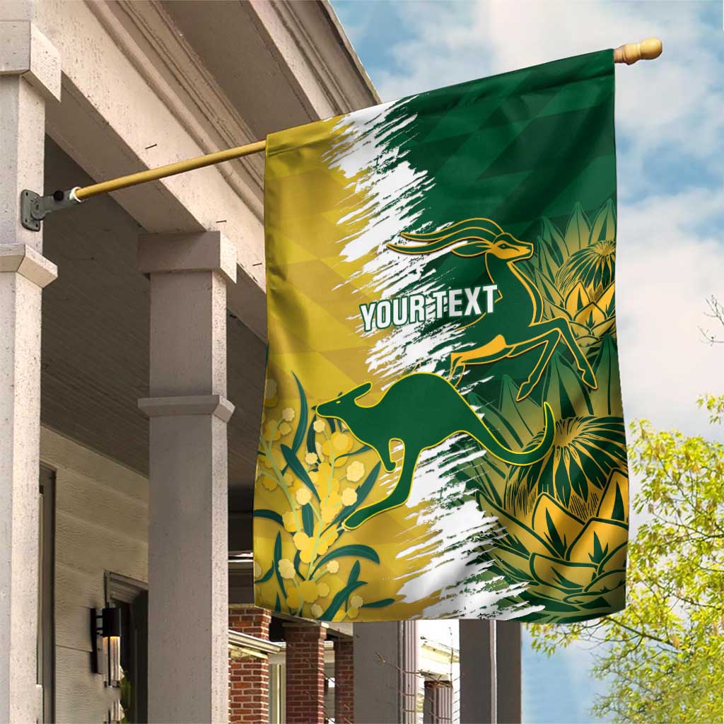 Custom Australia And South Africa Cricket Garden Flag Aussies Proteas Together - Vibe Hoodie Shop