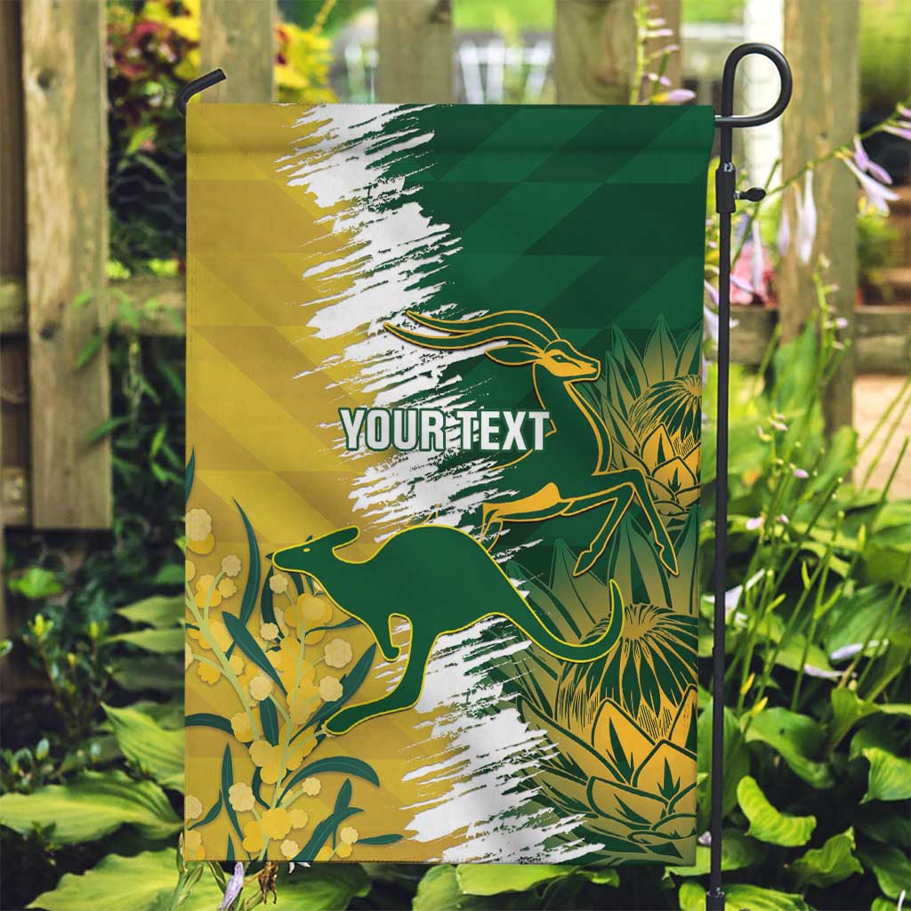 Custom Australia And South Africa Cricket Garden Flag Aussies Proteas Together - Vibe Hoodie Shop