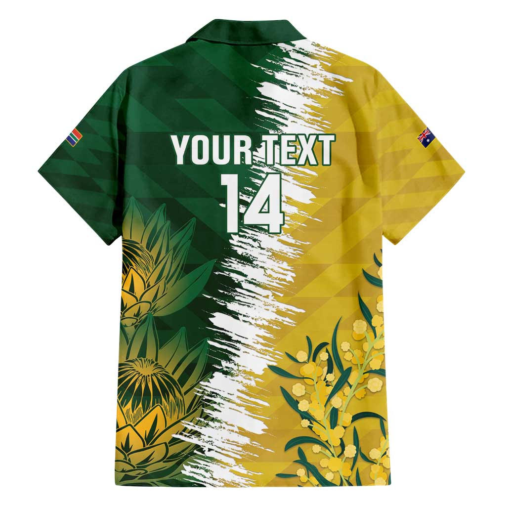 Custom Australia And South Africa Cricket Hawaiian Shirt Aussies Proteas Together - Vibe Hoodie Shop