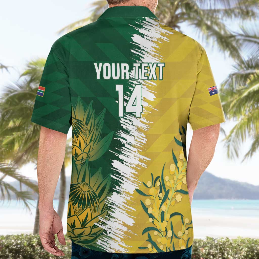 Custom Australia And South Africa Cricket Hawaiian Shirt Aussies Proteas Together - Vibe Hoodie Shop