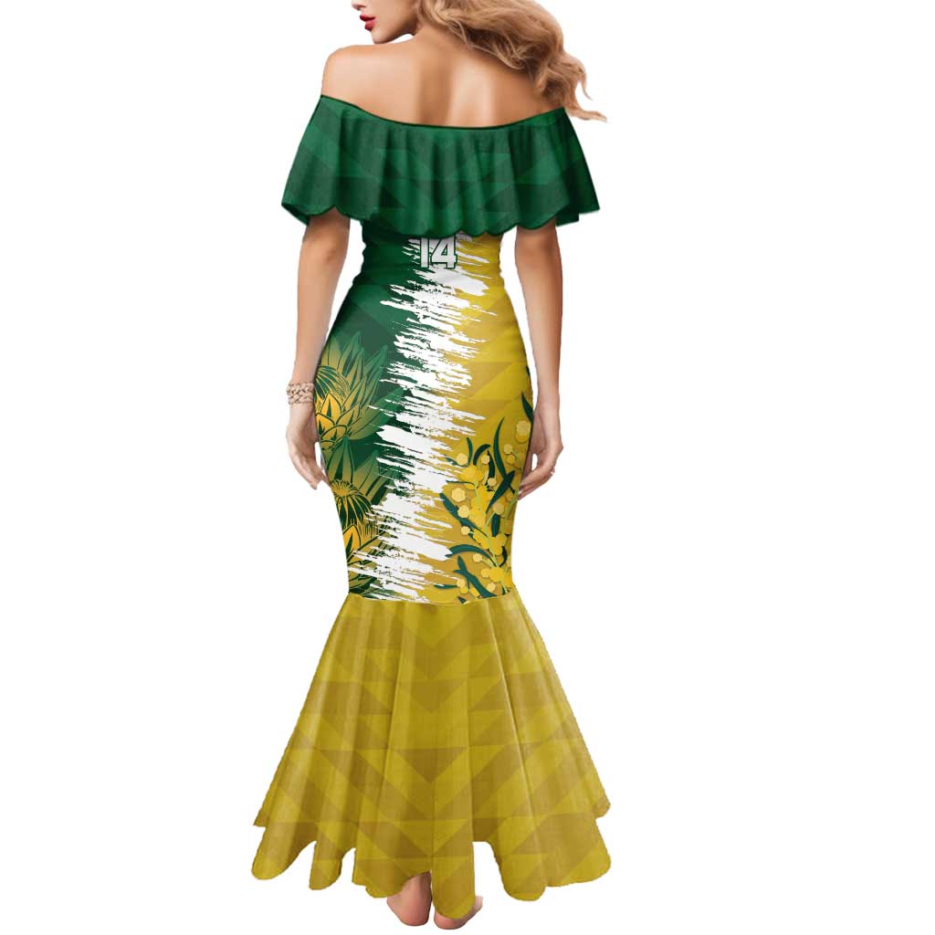 Custom Australia And South Africa Cricket Mermaid Dress Aussies Proteas Together