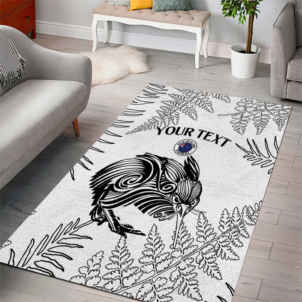 Custom New Zealand Kiwi Football Area Rug Aotearoa Silver Fern - Vibe Hoodie Shop