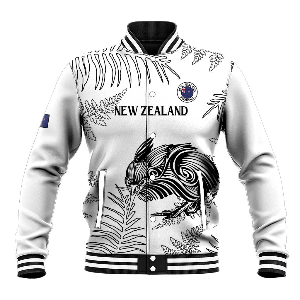 Custom New Zealand Kiwi Football Baseball Jacket Aotearoa Silver Fern - Vibe Hoodie Shop