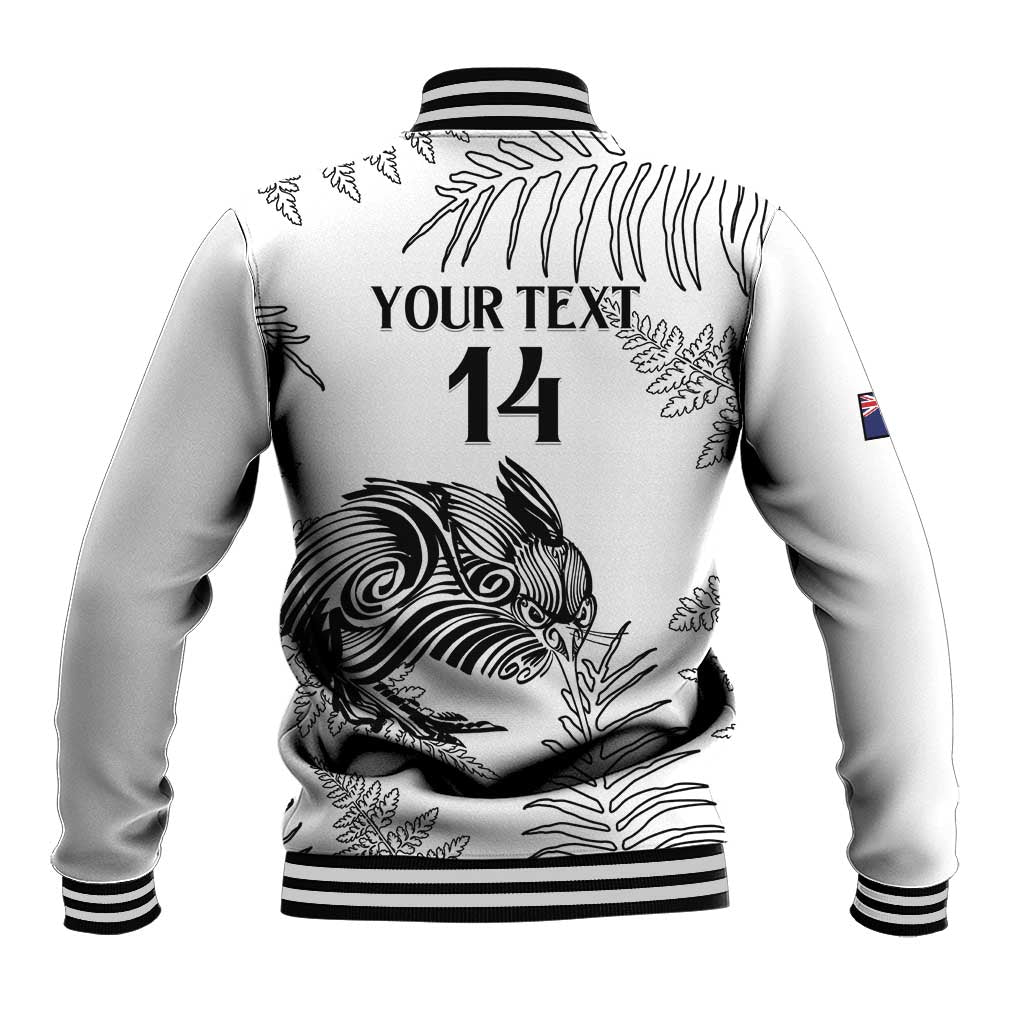 Custom New Zealand Kiwi Football Baseball Jacket Aotearoa Silver Fern - Vibe Hoodie Shop