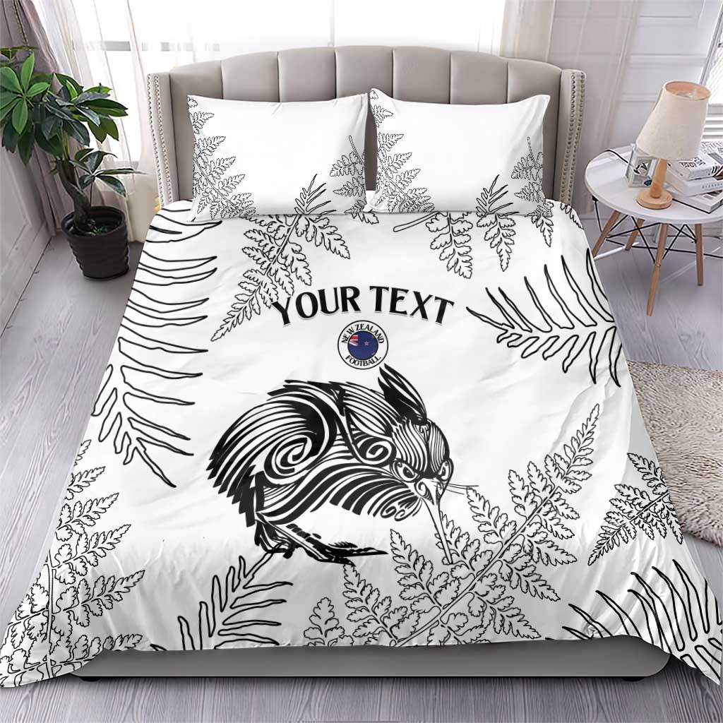 Custom New Zealand Kiwi Football Bedding Set Aotearoa Silver Fern - Vibe Hoodie Shop