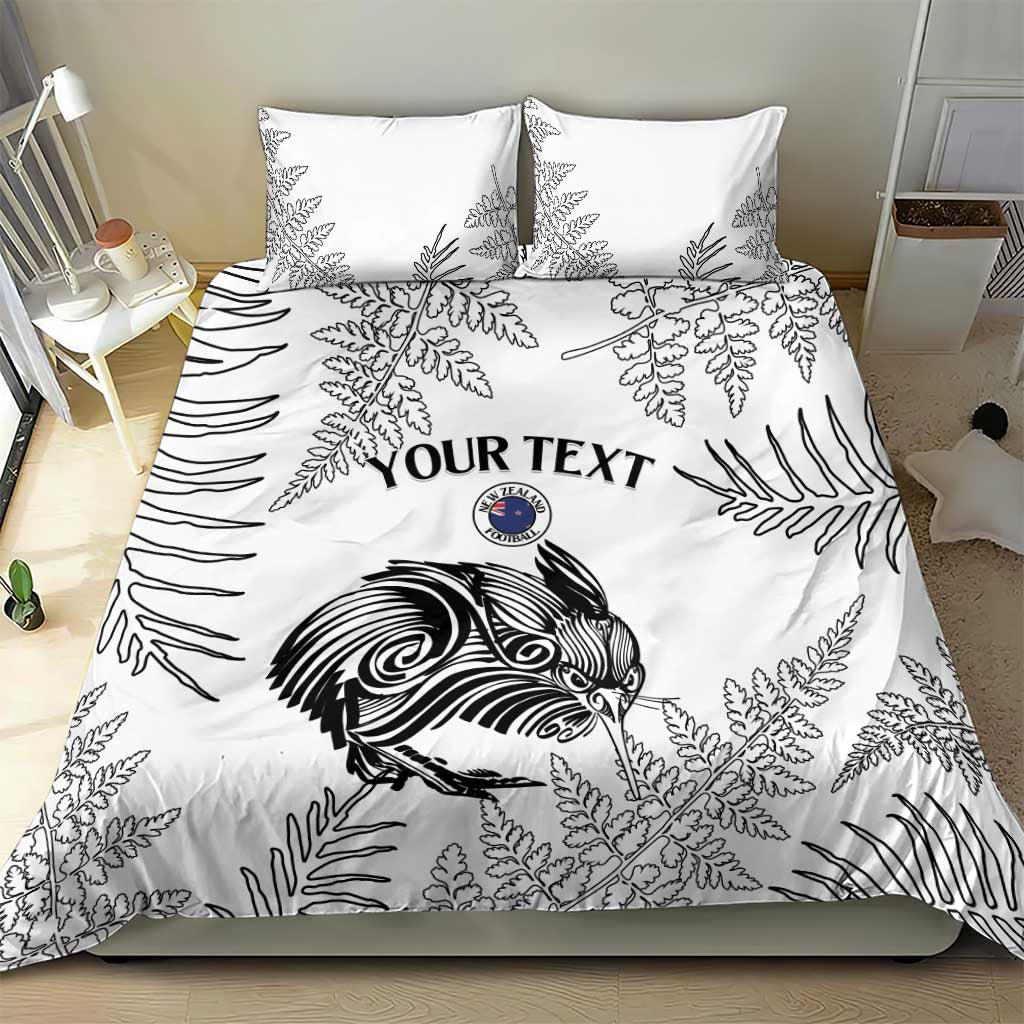 Custom New Zealand Kiwi Football Bedding Set Aotearoa Silver Fern - Vibe Hoodie Shop