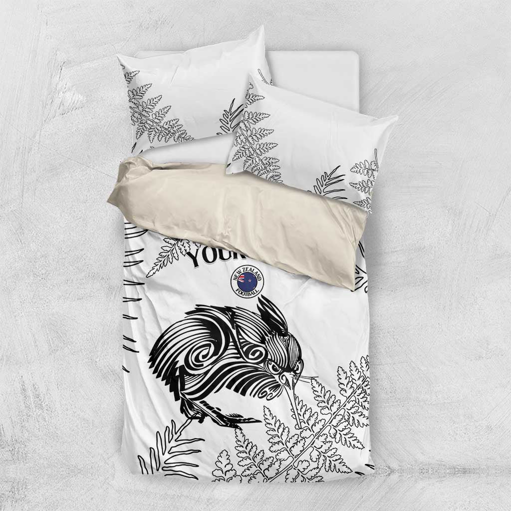 Custom New Zealand Kiwi Football Bedding Set Aotearoa Silver Fern - Vibe Hoodie Shop