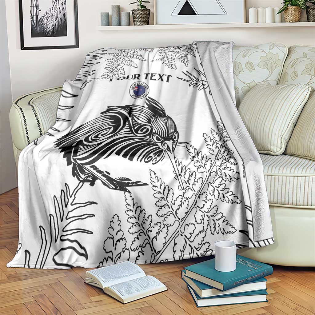 Custom New Zealand Kiwi Football Blanket Aotearoa Silver Fern - Vibe Hoodie Shop