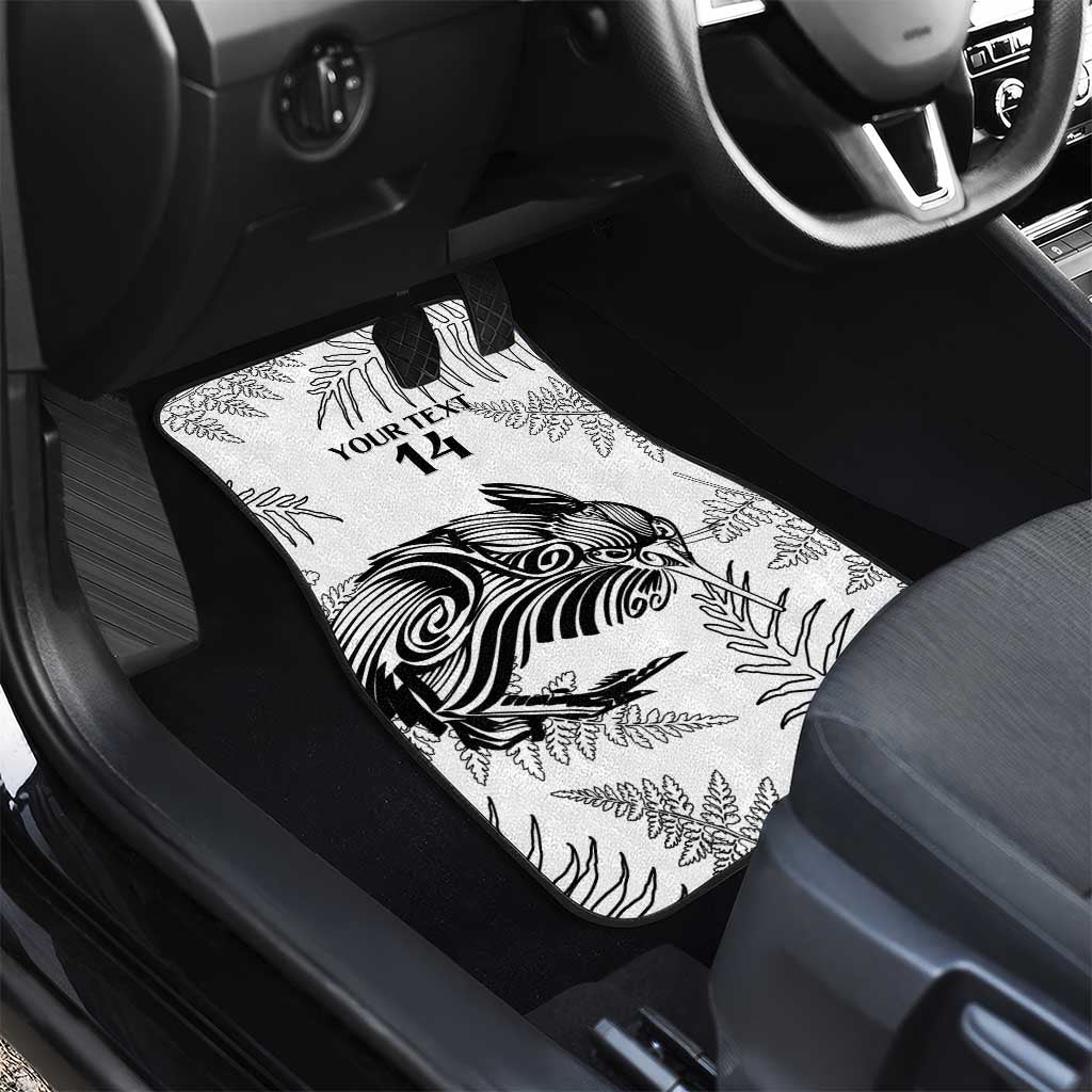 Custom New Zealand Kiwi Football Car Mats Aotearoa Silver Fern