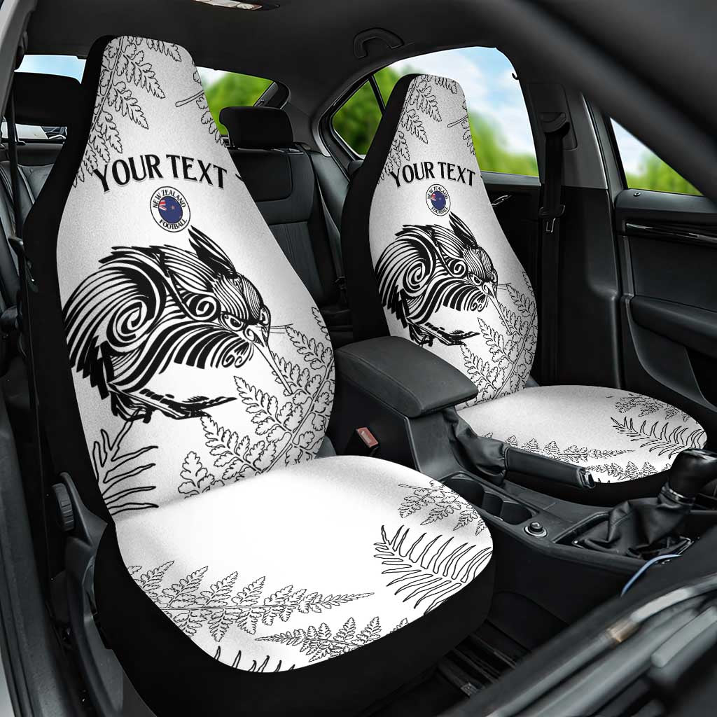 Custom New Zealand Kiwi Football Car Seat Cover Aotearoa Silver Fern - Vibe Hoodie Shop